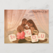 Liefdevolle Gouden Lippen Foto Echte Liefde Verjaa Briefkaart (Voorkant)