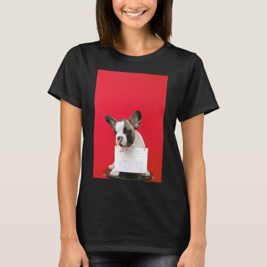 Liefdevolle Gratis Kisses Pit Bull T-shirt (Voorkant)
