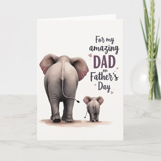 Liefdevolle Grijze Vaderkaart Kaart (Voorkant)