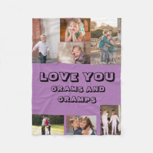 Liefdevolle groet aan oma en opa fleece deken