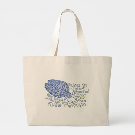 Liefdevolle Guardian Angel Art Canvas tas (Achterkant)