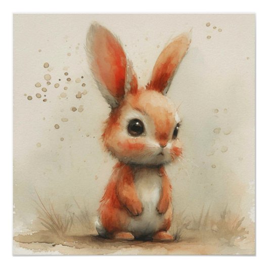 Liefdevolle Hangoren: Een Beetje Whimsy Konijn Perfect Poster (Voorkant)