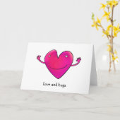 Liefdevolle hart kaart met glimlach (Gele Bloem)