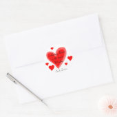 Liefdevolle hart stickers (Envelop)