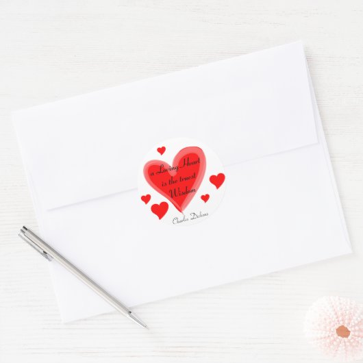 Liefdevolle hart stickers (Envelop)