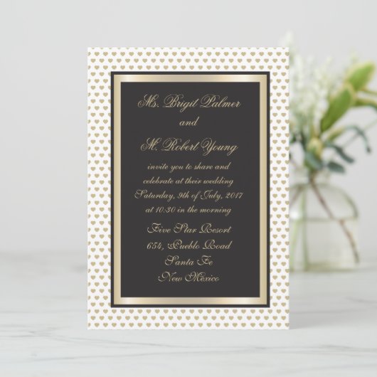 Liefdevolle harten bruiloft briefpapier kaart (Staand voorkant)