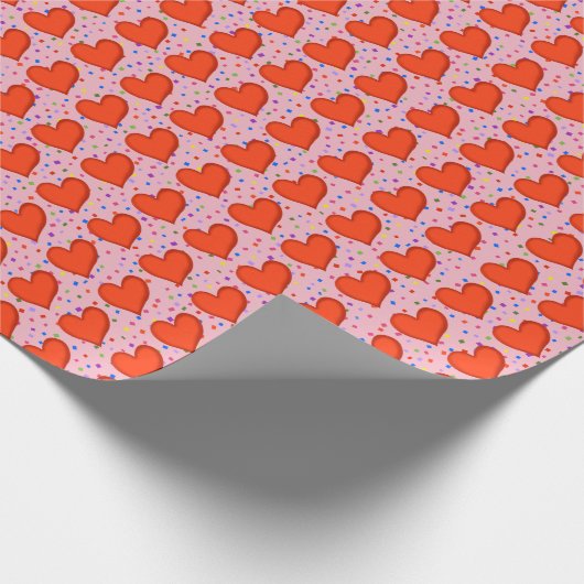 liefdevolle harten inpakpapier (Hoek)