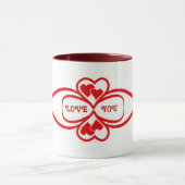 Liefdevolle Hartjes Deco Mok (Midden)