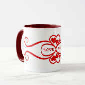 Liefdevolle Hartjes Deco Mok (Voorkant links)