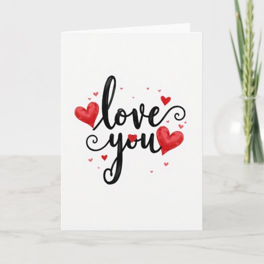Liefdevolle Hartjes Kunstkaart Kaart (Voorkant)