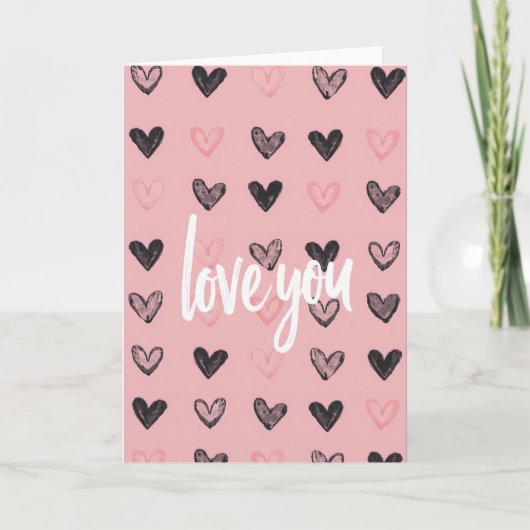 Liefdevolle Hartjes Zoete Kaart (Voorkant)