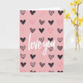 Liefdevolle Hartjes Zoete Kaart (Gele Bloem)