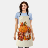 Liefdevolle Herfst - Knuffelende Lachende Pompoen Schort (Gedragen)