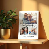 Liefdevolle Herinnering 3 Foto Collage Herdenkings Fotoplaat