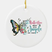 Liefdevolle herinnering aan een geliefde Butterfly Keramisch Ornament (Achterkant)