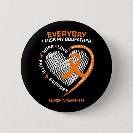 Liefdevolle herinnering aan Godfather-leukemie Ronde Button 5,7 Cm (Voorkant)