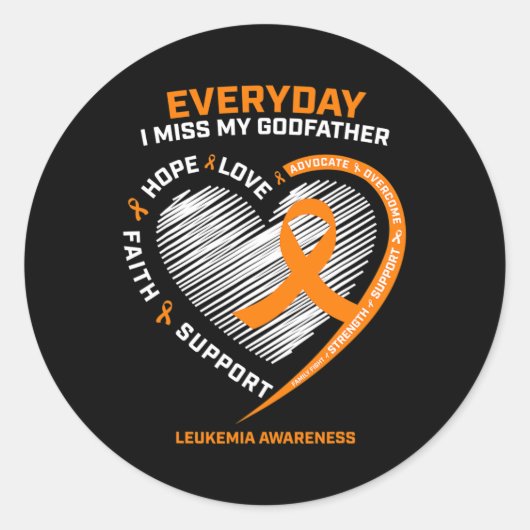 Liefdevolle herinnering aan Godfather-leukemie Ronde Sticker (Voorkant)