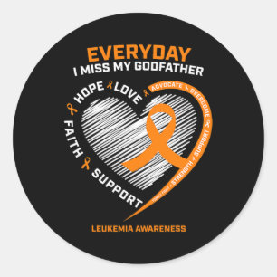 Liefdevolle herinnering aan Godfather-leukemie Ronde Sticker