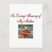 Liefdevolle herinnering aan mijn moeder briefkaart (Voorkant)
