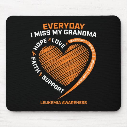 Liefdevolle herinnering aan mijn oma leukemie bewu muismat (Voorkant)