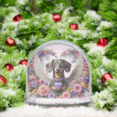 Liefdevolle herinnering aan teckel sneeuwbol (Kerstmis)