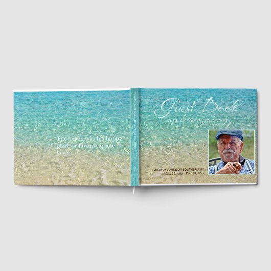 Liefdevolle herinnering Beach Water Shore begrafen Gastenboek (Volledig)