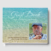 Liefdevolle herinnering Beach Water Shore begrafen Gastenboek (Voorkant)