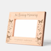 Liefdevolle herinnering Floral Custom Wood Afbeeld Gegraveerde Lijstjes (Links)