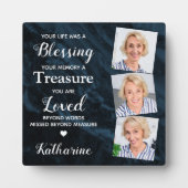 Liefdevolle Herinnering Gepersonaliseerd 3 Foto Bl Fotoplaat (Voorkant)