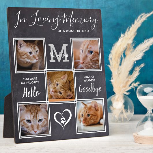 Liefdevolle Herinnering Gepersonaliseerde Kat Huis Fotoplaat