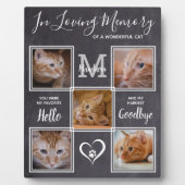 Liefdevolle Herinnering Gepersonaliseerde Kat Huis Fotoplaat (Voorkant)