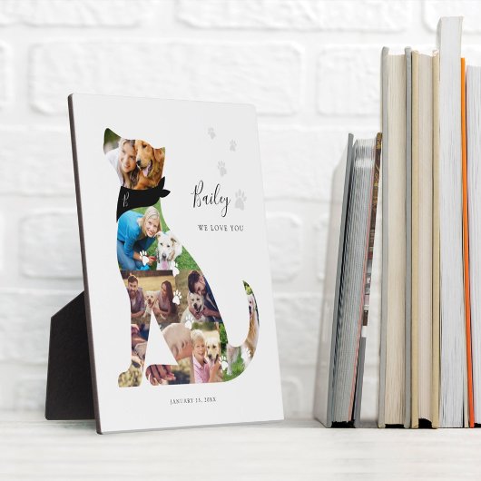 Liefdevolle Herinnering Hond Foto Collage Huisdier Fotoplaat