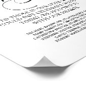 Liefdevolle herinnering in ons hart Tafelbordje Poster (Hoek)