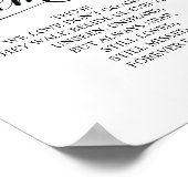 Liefdevolle Herinnering In Onze Hart Herdenking Bo Poster (Hoek)