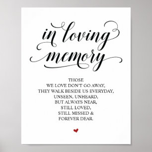 Liefdevolle Herinnering In Onze Hart Herdenking Bo Poster