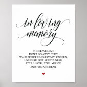 Liefdevolle Herinnering In Onze Hart Herdenkingste Poster (Voorkant)