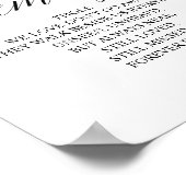 Liefdevolle Herinnering In Onze Hart Herdenkingste Poster (Hoek)