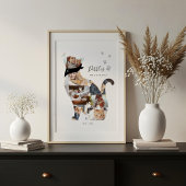 Liefdevolle Herinnering Kat Foto Collage Huisdier Canvas Afdruk