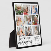 Liefdevolle Herinnering Modern Gedenkteken Foto Co Fotoplaat (Zijkant)