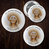 Liefdevolle herinnering Modern Memorial aangepaste Ronde Button 7,6 Cm