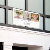 Liefdevolle Herinnering Moderne Stijlvolle 3-Foto Spandoek (Buitenkant Gebouw)
