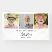 Liefdevolle Herinnering Moderne Stijlvolle 3-Foto Spandoek (Horizontaal)