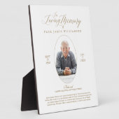 Liefdevolle Herinnering Script & Foto Memorabilia Fotoplaat (Zijkant)