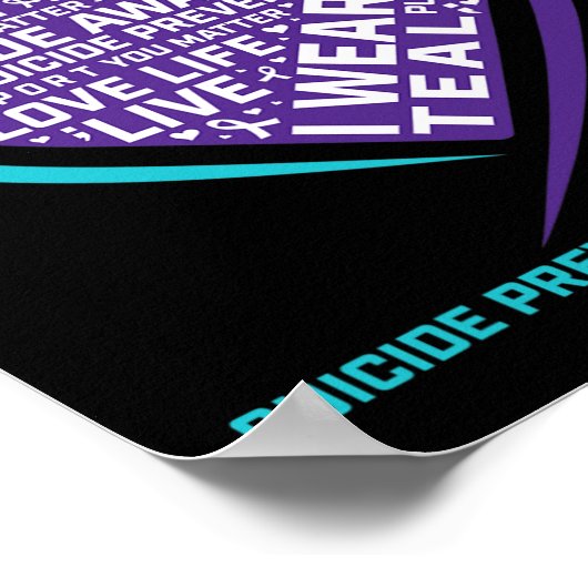 Liefdevolle herinnering zoon zelfmoord bewustzijn poster (Hoek)