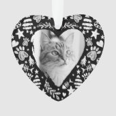 Liefdevolle herinnering Zwarte Krijtbord Kat Memor Ornament (voorkant)