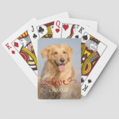 Liefdevolle Hondenfoto Persoonlijk  Pokerkaarten (Achterkant)