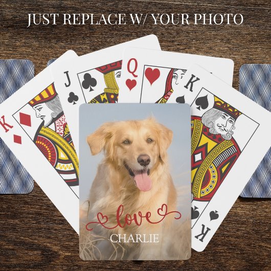 Liefdevolle Hondenfoto Persoonlijk  Pokerkaarten