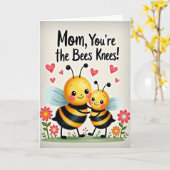 Liefdevolle Insecten Moederdagkaart Kaart (Gele Bloem)