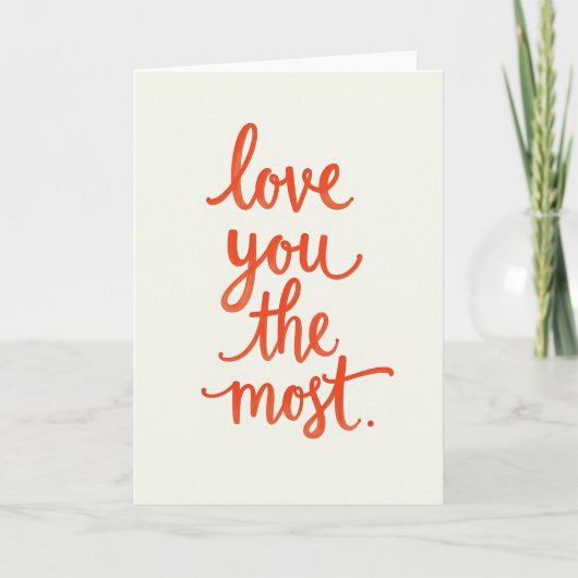 Liefdevolle Kaart Met Eenvoudige Boodschap (Voorkant)