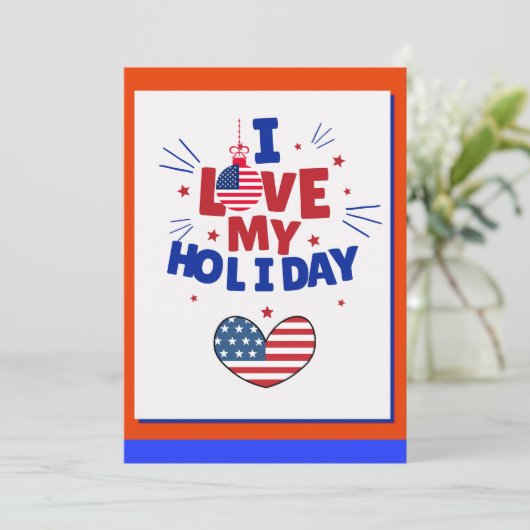 Liefdevolle kaart voor de patriottische feestdag (Staand voorkant)